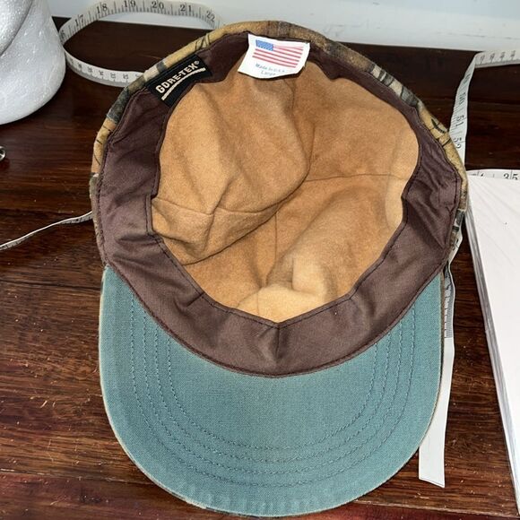 Vintage Gore-Tex Camouflage Camo Hunting Lined Cap Hat Made USA Goretex retro - Picture 3 of 4